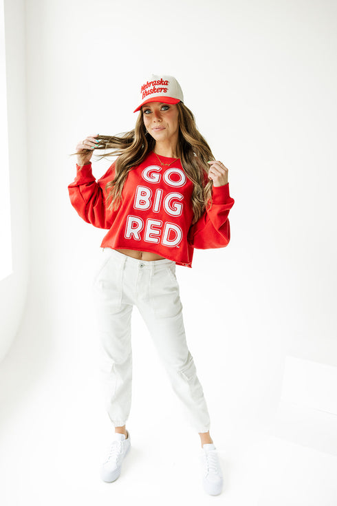 Nebraska Perkins Chenille Cropped Longsleeve